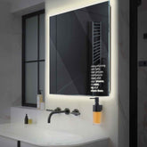 LED Spiegel Quadratisch | Wandschalter-Steuerung | Neutralweißes Licht - Reyze Seria Motivated Model 2